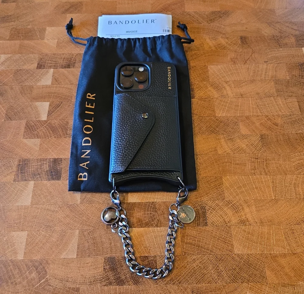 Bandolier Maya
Wristlet Phone Case in Black. - Picture 1 of 10
